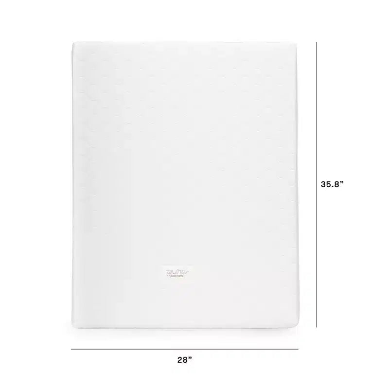Colchón Babyletto Pure Core para cuna tipo Midi de 4" con funda acolchada híbrida impermeable: firmeza media, 100% algodón orgánico, transpirable, espuma