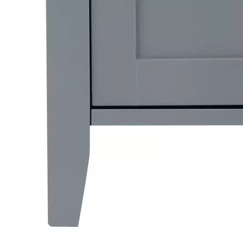 Mercer Mueble de Almacenamiento Alto de Madera de Estilo Moderno de Mediados de Siglo Gris - Elegant Home Fashions