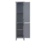 Mercer Mueble de Almacenamiento Alto de Madera de Estilo Moderno de Mediados de Siglo Gris - Elegant Home Fashions