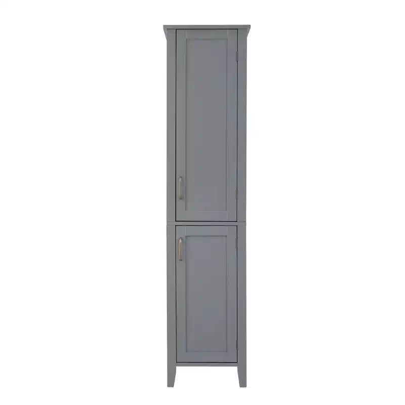 Mercer Mueble de Almacenamiento Alto de Madera de Estilo Moderno de Mediados de Siglo Gris - Elegant Home Fashions