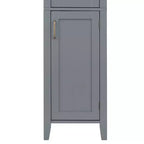 Mercer Mueble de Almacenamiento Alto de Madera de Estilo Moderno de Mediados de Siglo Gris - Elegant Home Fashions