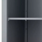 Mercer Mueble de Almacenamiento Alto de Madera de Estilo Moderno de Mediados de Siglo Gris - Elegant Home Fashions