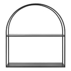 Estante arqueado de metal Monroe negro de 24 x 26 pulgadas - Kate & Laurel All Things Decor: Almacenamiento moderno, diseño abierto, fácil de montar