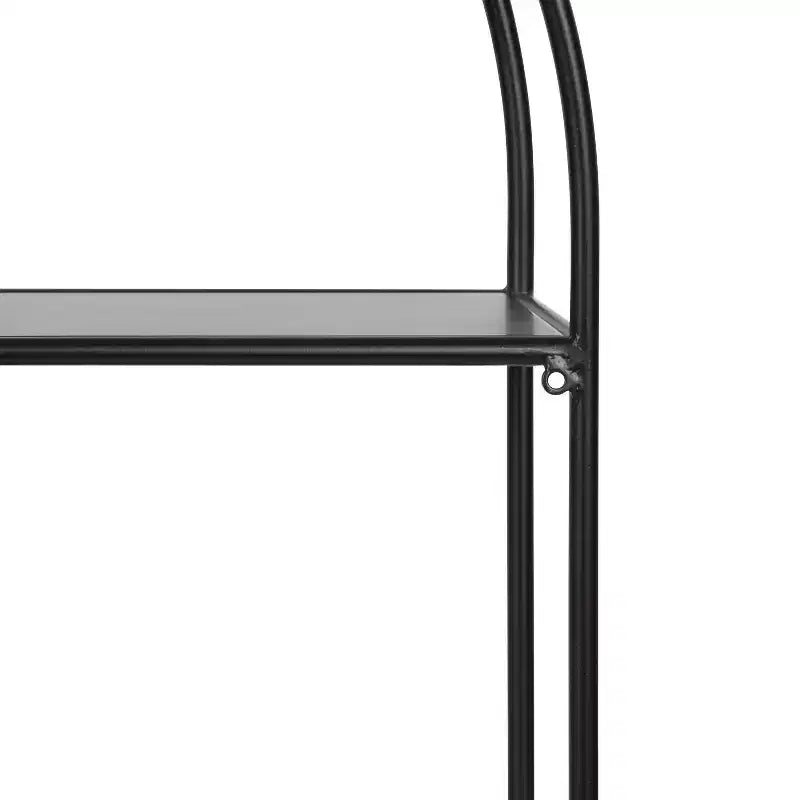 Estante arqueado de metal Monroe negro de 24 x 26 pulgadas - Kate & Laurel All Things Decor: Almacenamiento moderno, diseño abierto, fácil de montar