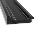 Espejo de pared de baño negro Amanti Art de 32" x 32" con borde sin bisel