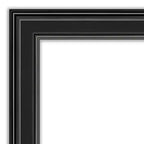 Espejo de pared de baño negro Amanti Art de 32" x 32" con borde sin bisel