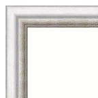 Espejo de pared plateado para baño sin bisel de 33" x 27" - Amanti Art: Rectangular moderno, incluye accesorios de montaje