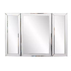 Espejo de baño rectangular Howard Elliott Trípoli transparente: moderno, independiente, de cristal, no requiere montaje