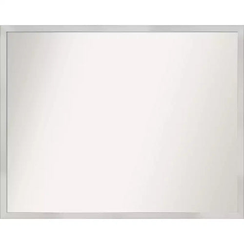 30" x 24" Non-Beveled Svelte Silver Wood Bathroom Wall Mirror - Amanti Art: Modern Rectangle, Wall Mount
