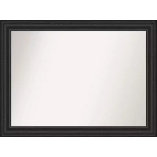 44" x 33" Non-Beveled Shipwreck Black Wall Mirror - Amanti Art: Modern Rectangle, Polystyrene Frame, Includes Mount Hardware