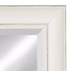 Espejo de pared enmarcado Macon de 16 x 36 pulgadas, blanco, de Kate and Laurel: Estilo moderno, vidrio biselado, no requiere montaje