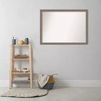 Espejo de pared estrecho sin bisel para baño Eva, de 41" x 30" (marrón) - Amanti Art: Rectangular, marco de poliestireno, montado en la pared
