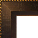 Espejo de pared de baño de madera bronce Signore sin bisel de 40" x 28" - Amanti Art: Incluye accesorios de montaje, soporte de pared
