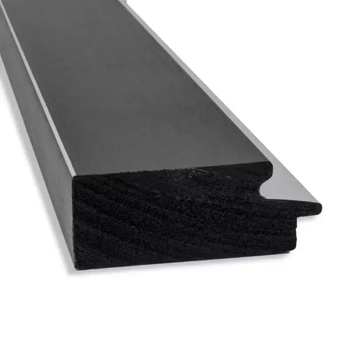 Espejo de pared de baño Eva no biselado de 42" x 30" negro - Amanti Art: Rectangular moderno, montado en la pared