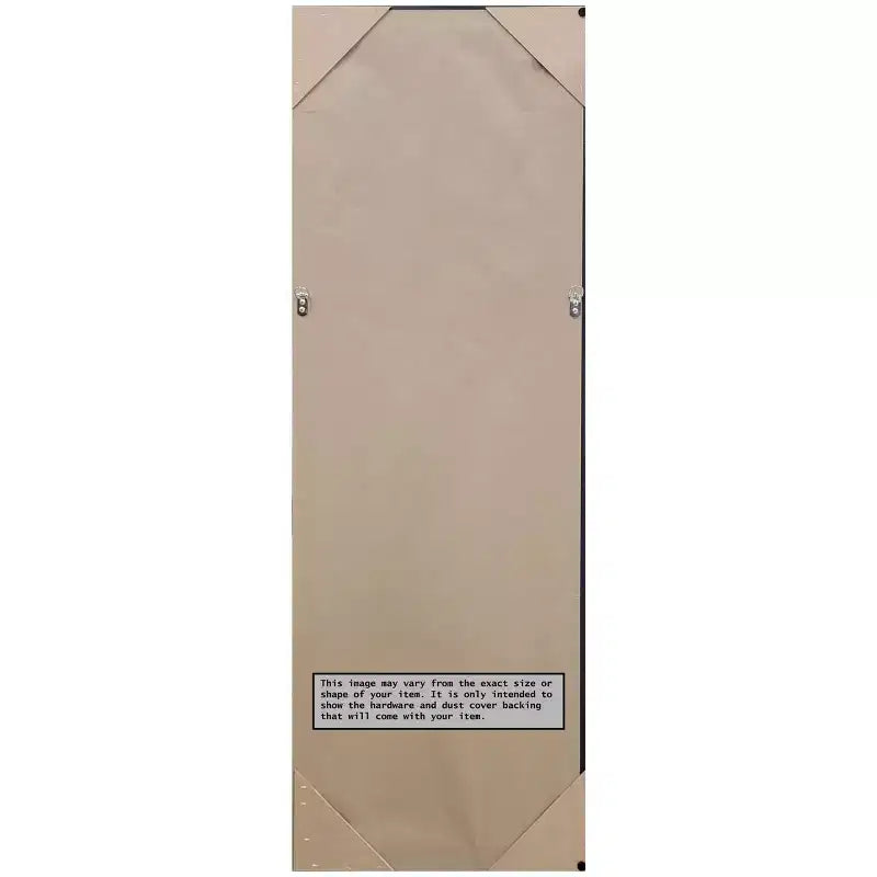 Espejo de puerta de cuerpo entero de 20 x 54 pulgadas, sin bisel, color blanco, para colgar en la puerta, marca Amanti Art: Marco de poliestireno, incluye accesorios de montaje