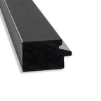 Espejo de pared estrecho negro plateado Eva sin bisel de 29" x 29" - Amanti Art