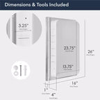 Espejo de gabinete de medicinas empotrado Head West de 16"x26" en cromo cepillado