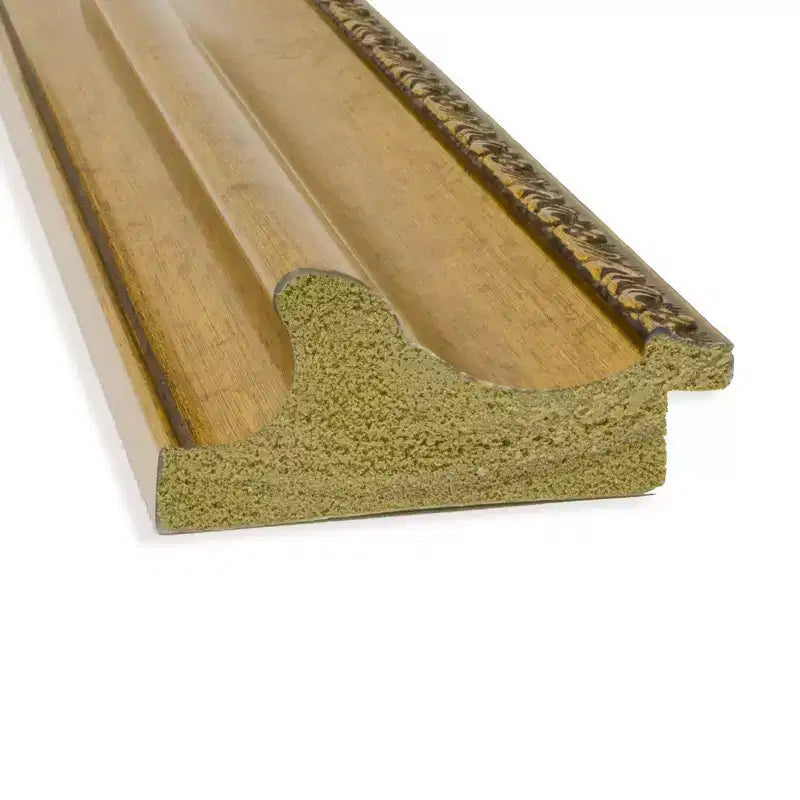Espejo de pared de baño dorado sin bisel de 34 x 28 pulgadas - Amanti Art