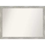 42" x 31" Non-Beveled Dove Narrow Bathroom Wall Mirror Gray Wash - Amanti Art: Wall Mounted, Polystyrene Frame