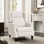 Sillón reclinable manual con respaldo y orejeras Subrtex, tapizado moderno