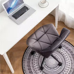 Sillón de oficina giratorio ajustable Roundhill Furniture Eldon con capitoné de diamante, gris