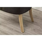 Sillas de anfitriona Roundhill Furniture con respaldo de ala, tapicería capitoné y botones, madera maciza, con clavos decorativos, color carbón, juego de 2
