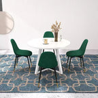 Juego de comedor redondo Evatt de 5 piezas de Roundhill Furniture, mesa redonda de madera con 4 sillas