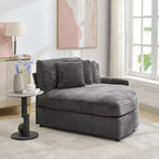 Sofá seccional de pana de Hyleory con chaise longue izquierda y derecha extragrande con 8 almohadas, sofá convertible tapizado
