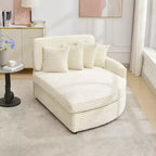 Sofá seccional de pana de Hyleory con chaise longue izquierda y derecha extragrande con 8 almohadas, sofá convertible tapizado