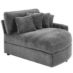 Sofá seccional de pana de Hyleory con chaise longue izquierda y derecha extragrande con 8 almohadas, sofá convertible tapizado