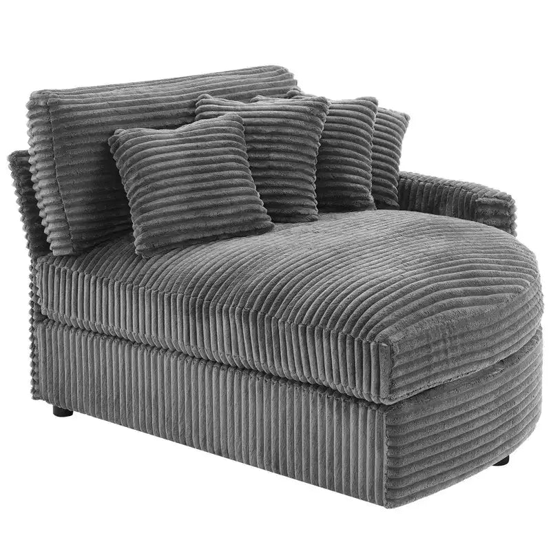 Sofá seccional de pana de Hyleory con chaise longue izquierda y derecha extragrande con 8 almohadas, sofá convertible tapizado
