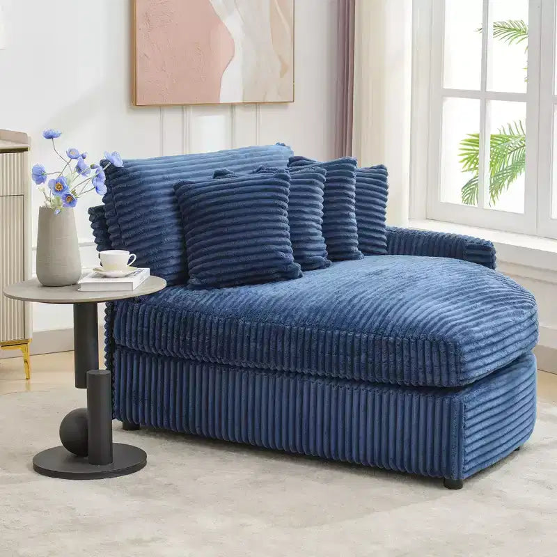 Sofá seccional de pana de Hyleory con chaise longue izquierda y derecha extragrande con 8 almohadas, sofá convertible tapizado