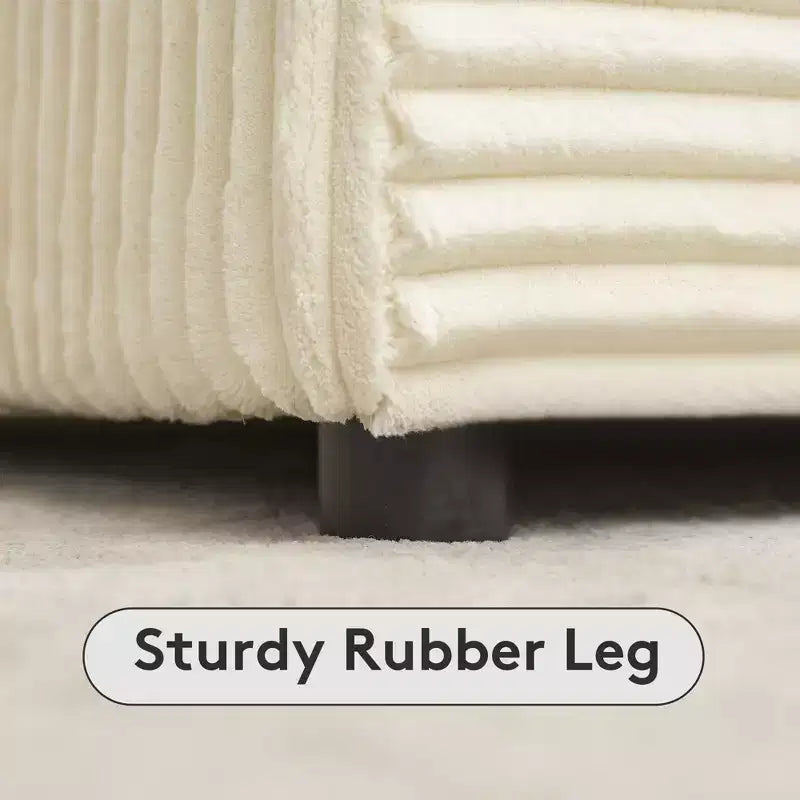 Sofá seccional de pana de Hyleory con chaise longue izquierda y derecha extragrande con 8 almohadas, sofá convertible tapizado
