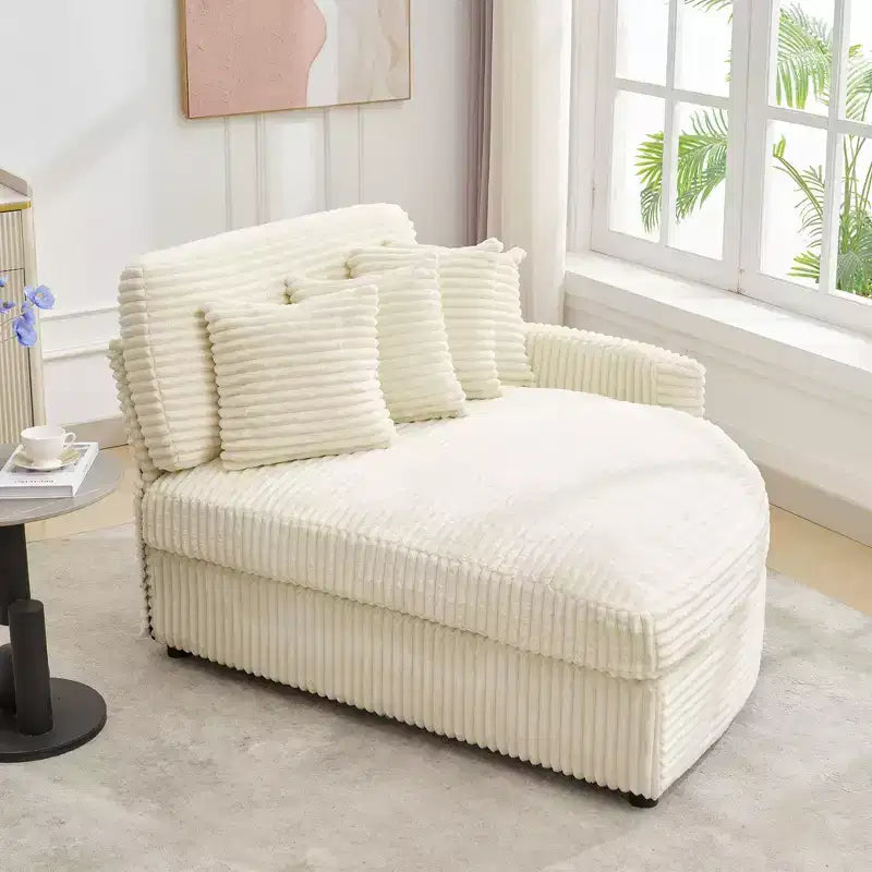 Sofá seccional de pana de Hyleory con chaise longue izquierda y derecha extragrande con 8 almohadas, sofá convertible tapizado