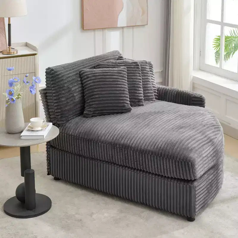 Sofá seccional de pana de Hyleory con chaise longue izquierda y derecha extragrande con 8 almohadas, sofá convertible tapizado
