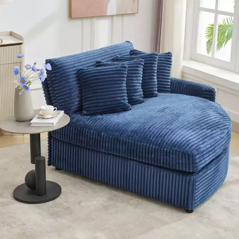Sofá seccional de pana de Hyleory con chaise longue izquierda y derecha extragrande con 8 almohadas, sofá convertible tapizado