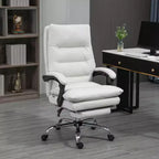 Sillón de oficina Vinsetto con masaje vibratorio, respaldo reclinable, reposapiés, cómoda silla de ordenador de microfibra