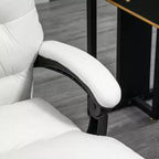 Sillón de oficina Vinsetto con masaje vibratorio, respaldo reclinable, reposapiés, cómoda silla de ordenador de microfibra