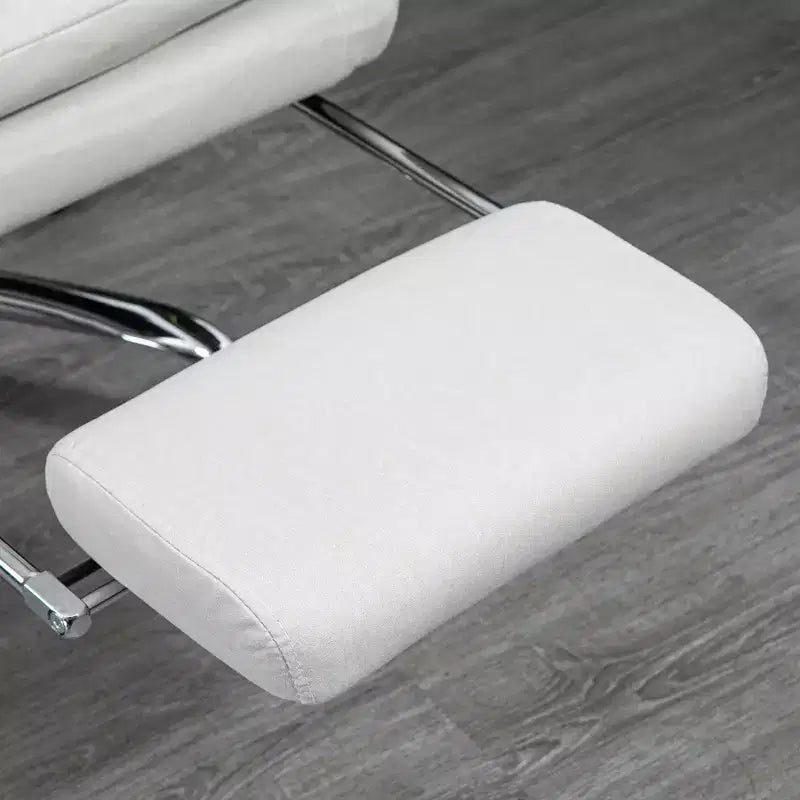 Sillón de oficina Vinsetto con masaje vibratorio, respaldo reclinable, reposapiés, cómoda silla de ordenador de microfibra