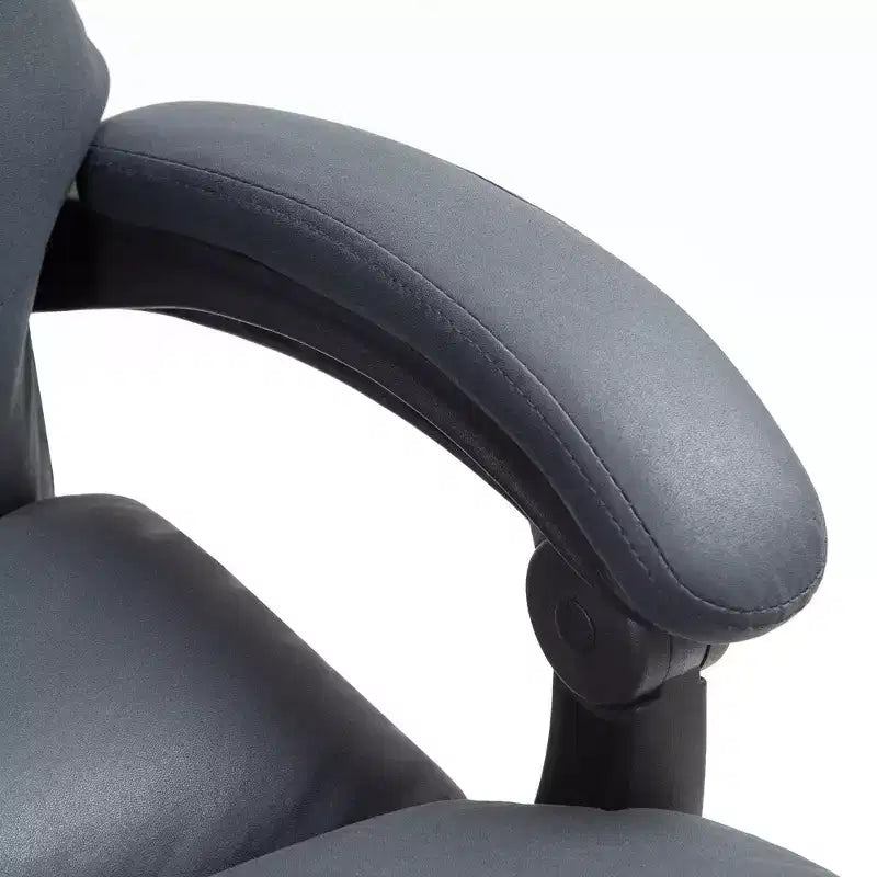 Sillón de oficina Vinsetto con masaje vibratorio, respaldo reclinable, reposapiés, cómoda silla de ordenador de microfibra