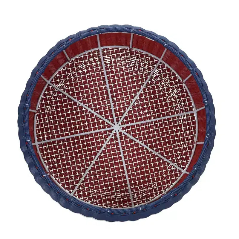 Mesa otomana de resina tejida a mano