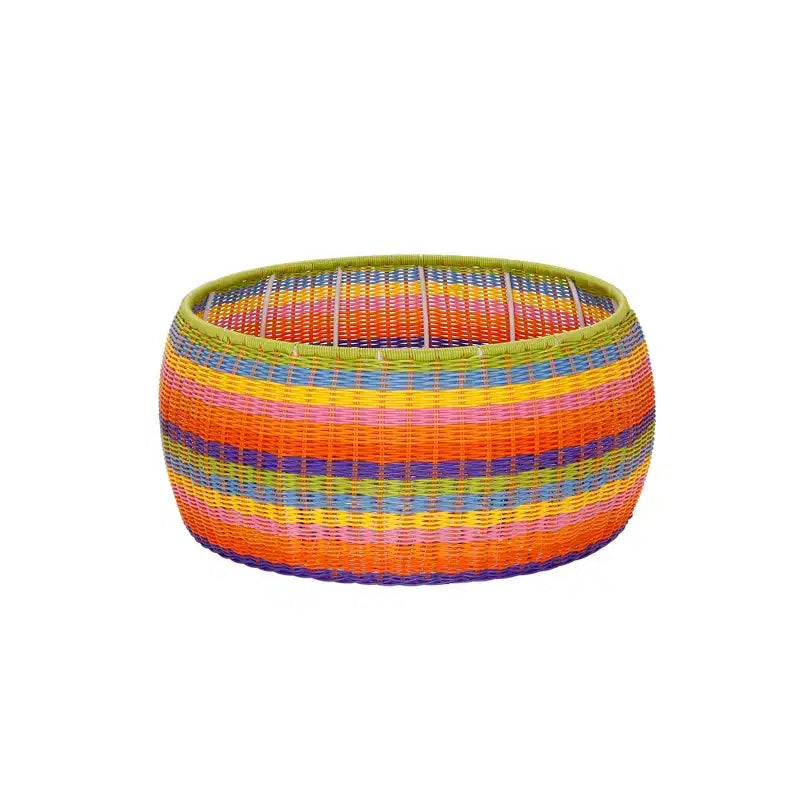 Mesa otomana de resina tejida a mano