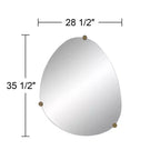 Possini Euro Design Possini Euro Marken 29 x 36 Espejo de pared champán de 3 pomos