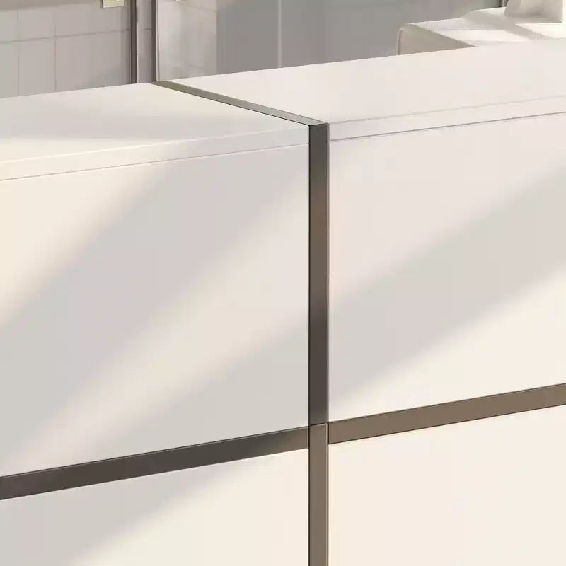 Mostrador de recepción moderno blanco Famapy