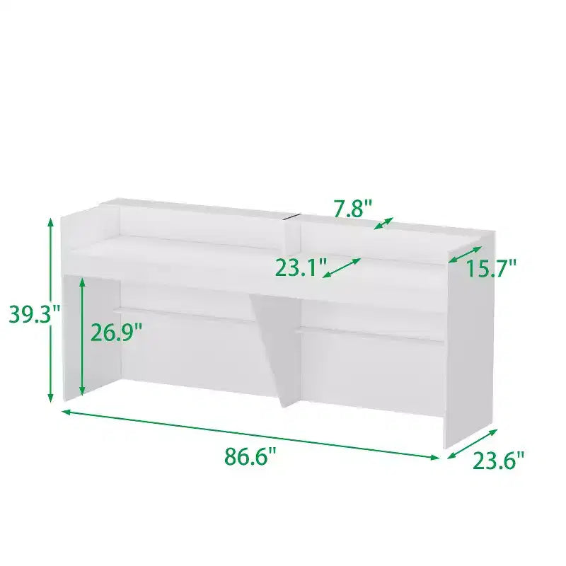 Mostrador de recepción moderno blanco Famapy