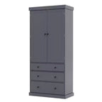 Organizador de despensa de cocina independiente Whisen, gabinete con 3 estantes ajustables, 3 cajones, 8 estantes interiores en las puertas