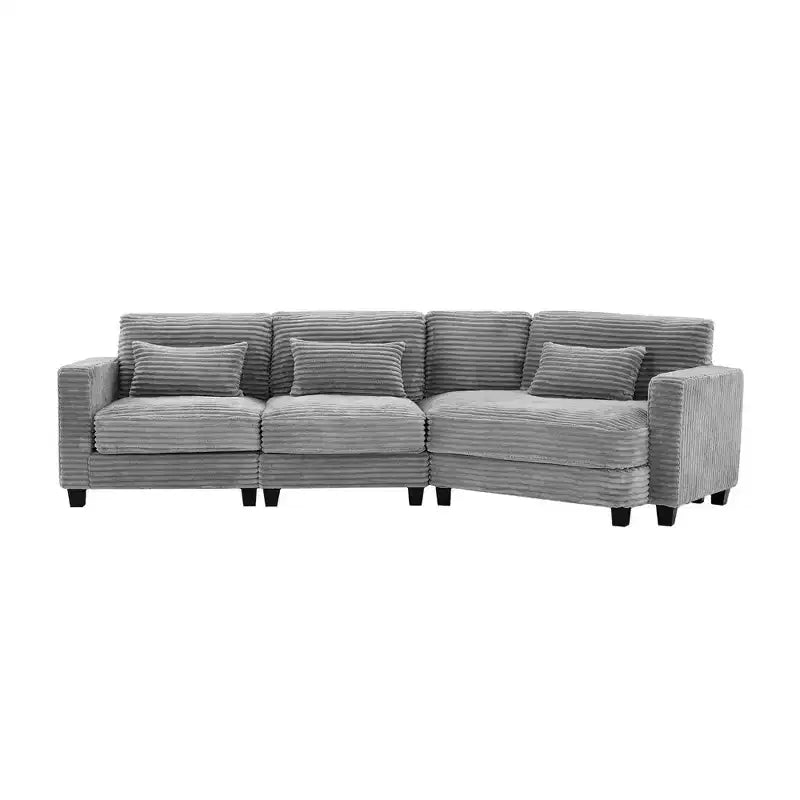 HYLEORY Sofá seccional, muebles de interior Sofá seccional modular convertible de pana para sala de estar