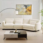HYLEORY Sectional Sofa , Indoor Furniture Convertible Modular Corduroy Sectional Sofa for Living Room