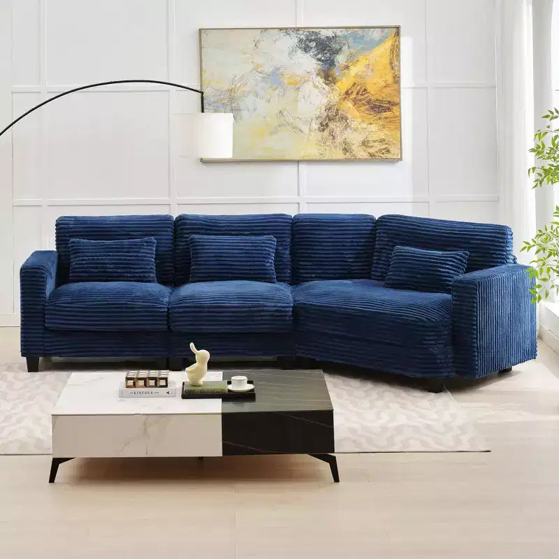 HYLEORY Sofá seccional, muebles de interior Sofá seccional modular convertible de pana para sala de estar