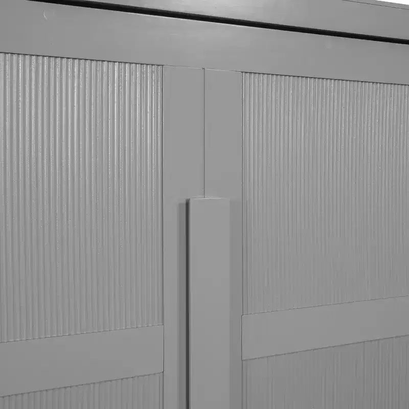 Cama de pared Queen Size Murphy con luces LED, blanco/gris-ModernLuxe